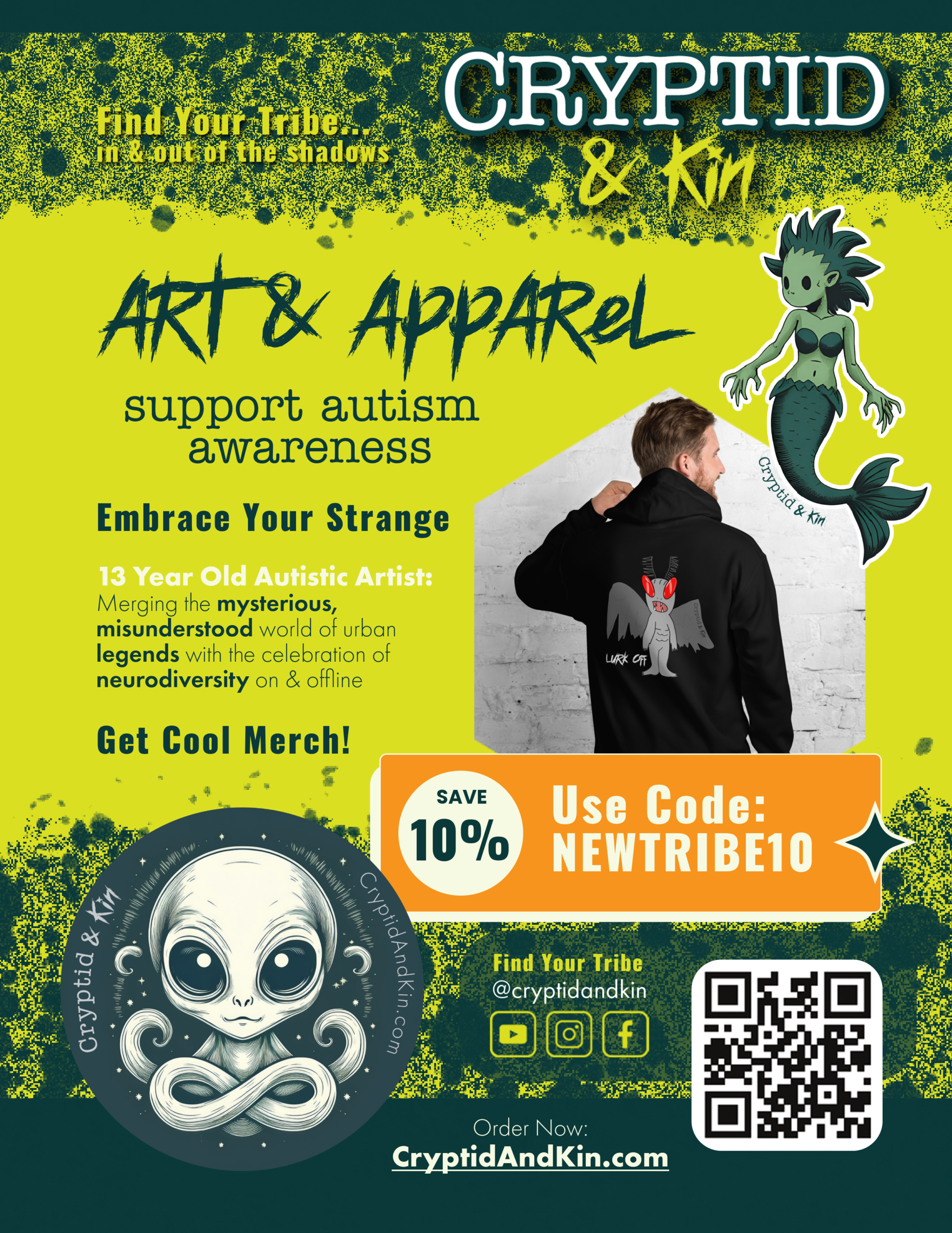 Cryptid & Kin - Art & Apparel that Supports Autism Awareness